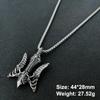 Viking Norse Trident Pendant Necklace Stainless Steel Jewelry for Men Women Retro Viking Accessories Gift