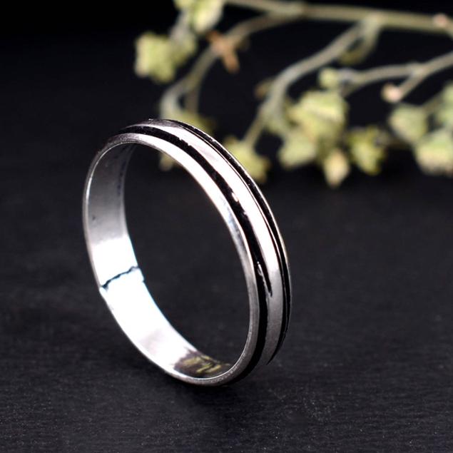 Adjustable Arthritis Splint Silver Ring – Handmade Thumb and Finger Support Band, Therapy Jewelry for Women & Men