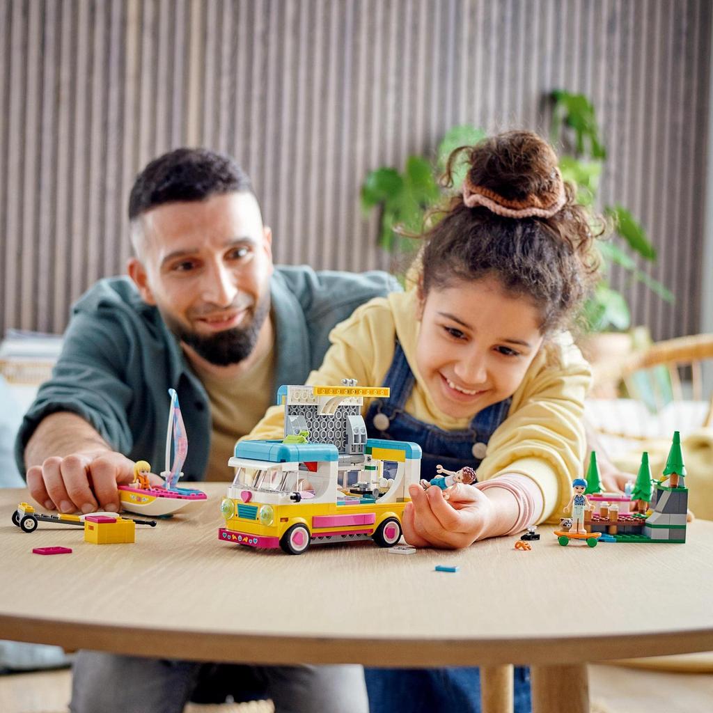 LEGO Friends Camper and Boat Camper and 41681 Toy Doll Doll Boat Vehicle Vehicle Girls 7 years old and up (Forest Boat)