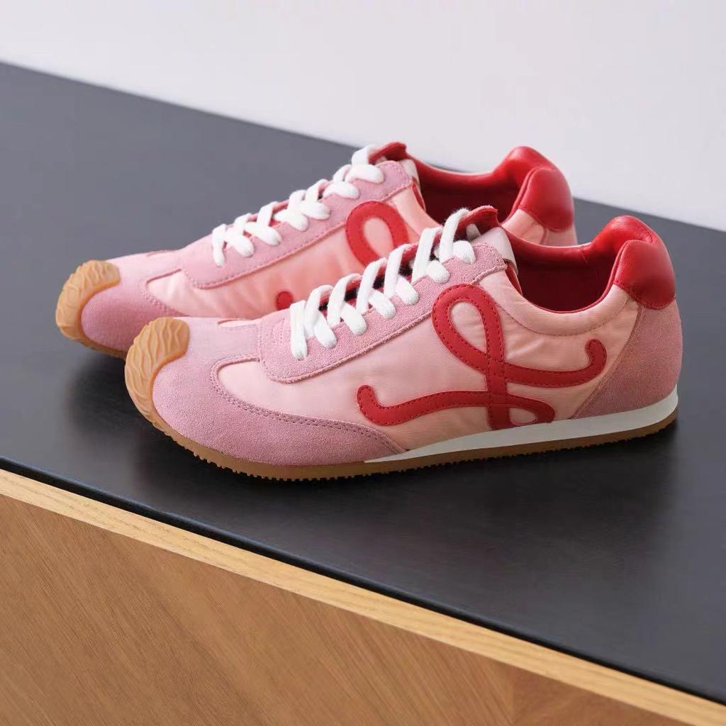 Cowhide version~ Su Yinyin has the same ugly and cute asymmetrical big toe head lace-up casual sports style Forrest Gump training shoes for women