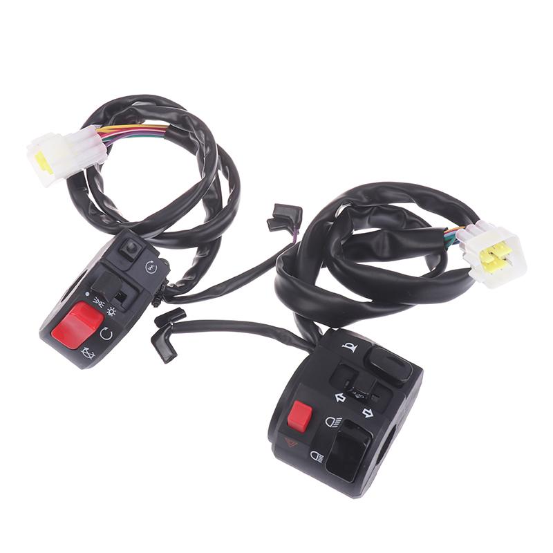 1/2Pcs 22Mm Motorcycle Handlebar Switches Motorbike Horn Button Turn Signal Electric Fog Lamp Light Start Handle Controller