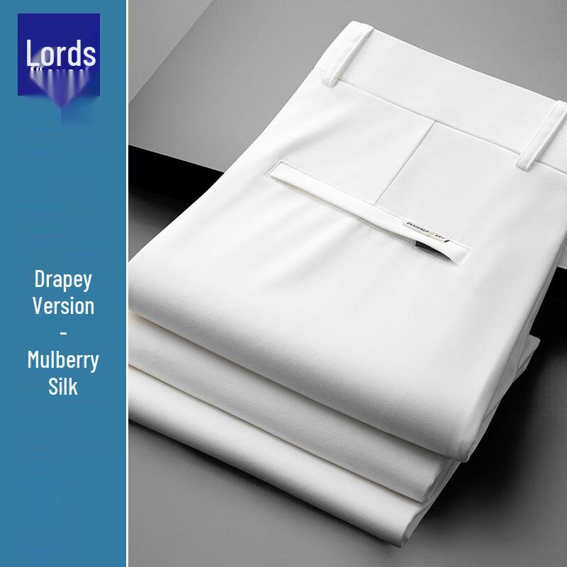 

Мужские брюки Luozi из смесовой шелковой ткани, стиль business casual, прямые L