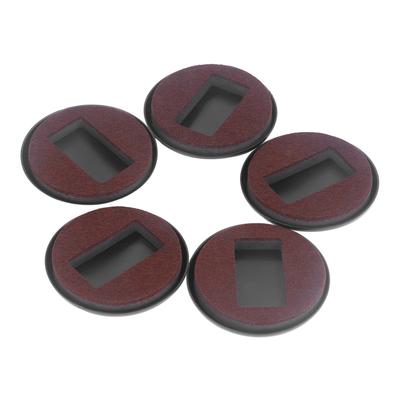 5Pcs Felt Caster Cups Bottom Furniture Pads for Hardwood Floors Sliders Prevent Scratches Brown