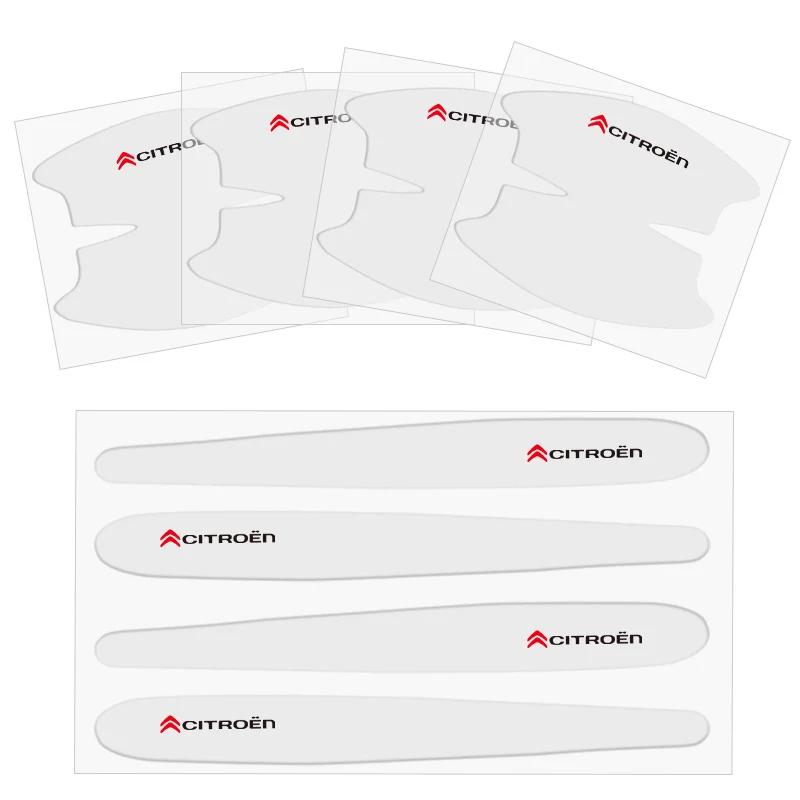 

8pcs Car Door Handle Stickers Transparent Protector Film For Citroen C1 C2 C3 Vts C4 Saxo C4L C5 C6 C8 Xsara Picasso Berlingo
