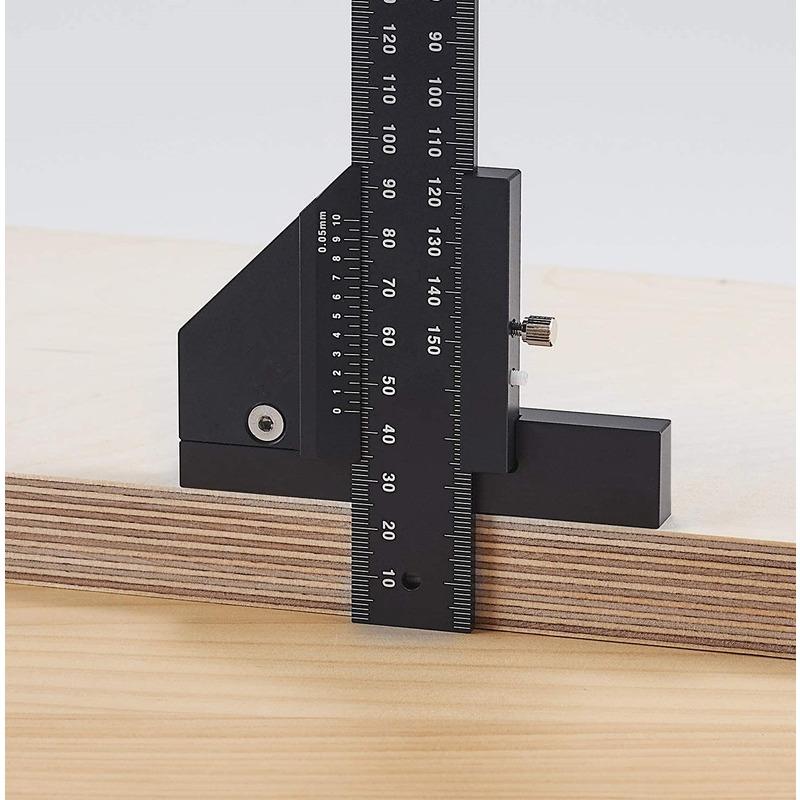 Aluminum Alloy T-rule Carpentry Scribing Ruler Multifunctional Measuring Caliper
