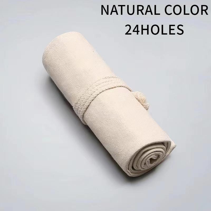 1 Stück Leinwand-Federmäppchen - Schlichtes und stimmungsvolles Design, buntes Blei-Skizzen-Federmäppchen für Künstler, Studenten und Büros