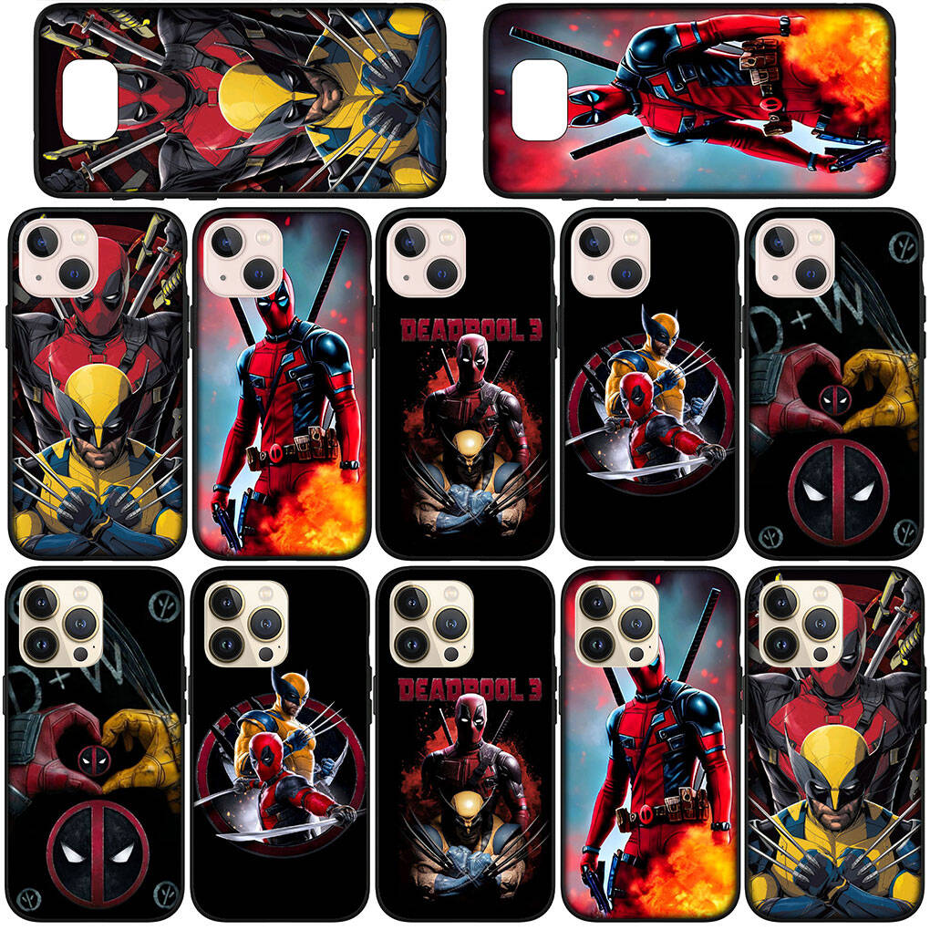 Phone Case for iPhone 17 16 15 Xiaomi Poco F8 F7 X7 X6 M8 C85 C75 C71 Redmi Note 14 13 12 11 Pro Max A3 14C 13C 15C Deadpool VS Wolverine Marvel Cover