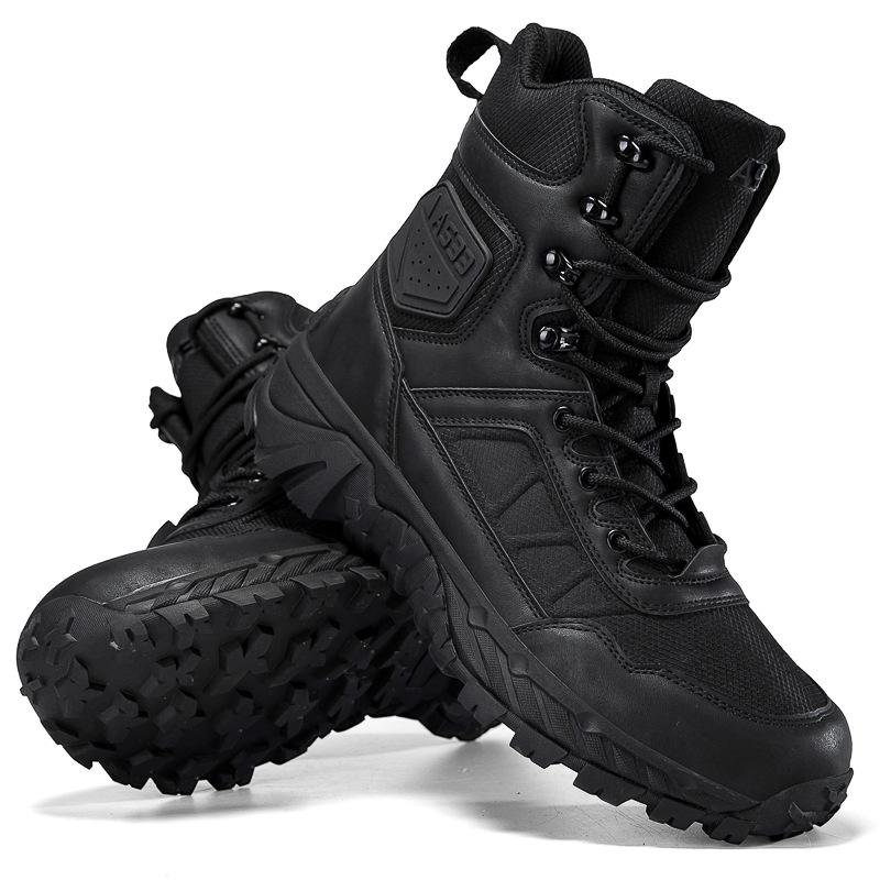 Herren Outdoor Hohe Taktische Stiefel - Langlebig, Schmutzabweisend, Ideal für Wandern und Bergsteigen