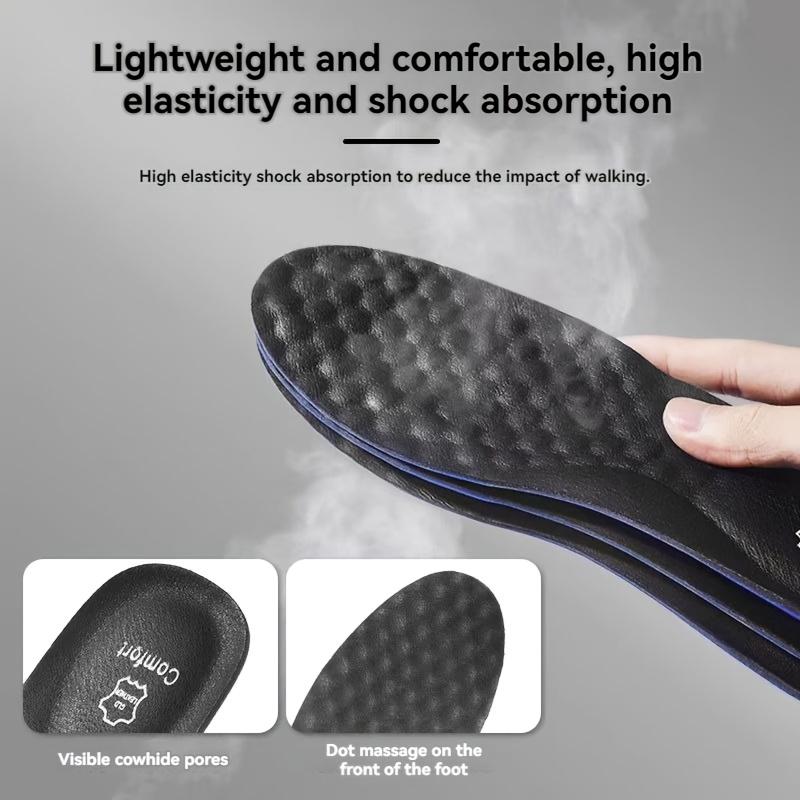 Massage Breathable Shoe Insoles Thickened Sea Wave Sole High Elasticity Shock Absorption Sweat-Absorbent Wear-Resistant Non-Slip Shoe Inserts