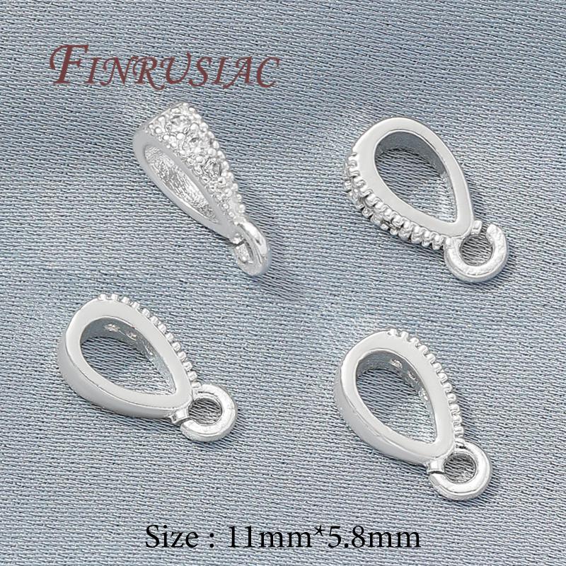 14K Gold Plated Bails For Pendant with Open Ring Findings Brass Bailes For Jewelry DIY Necklace Accessories Connectors
