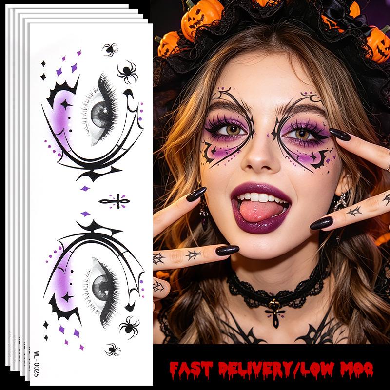 Waterproof Halloween Eye & Face Tattoo Stickers for Kids