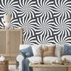 Hippie wallpaper background white and navy blue for living room and bedroom 50x1000