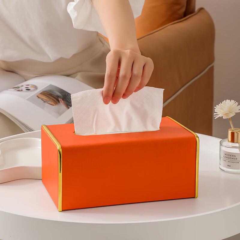JNL Luxury Leather Tissue Box