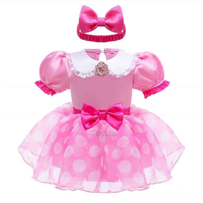 Fantasia Romper Anna Sofia Tutu Dress Headband Princess Aurora Alice Clothes Dress Halloween Party Costumes Outfit