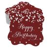 Inkdotpot Real Gold Foil Bracket Shape Paper Hang Tags Happy Birthday Favor Tags Pack Of