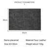 New Linen Texture Leather Table Mat Morandi Color Waterproof Tablecloth Table Mat Coffee Pad Non Slip Heat Resistant Table Cover