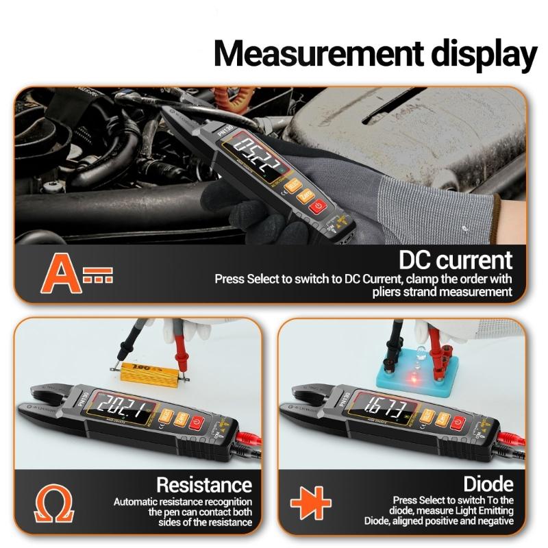 Digital Clamp Meter, Auto Ranging True RMS,Voltages/Current, LoZ, Continuity, Frequency, Capacitance, NCVT