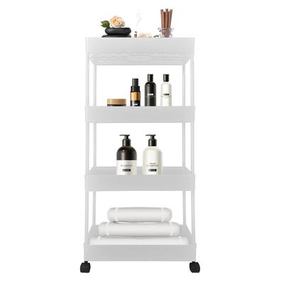 Slim Storage Cart 4 Tiers 87x40.5x22.5cm
