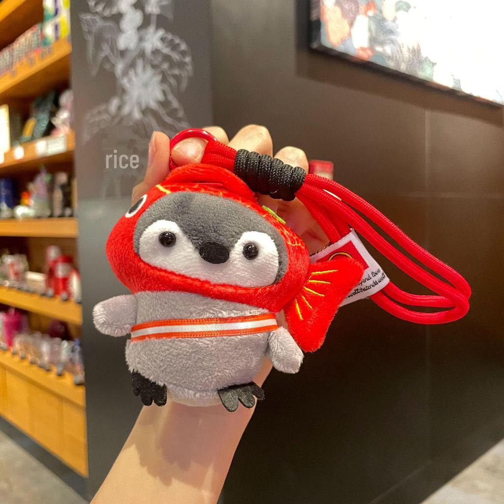 Pendentif de sac à dos en peluche pingouin énergie positive style japonais pour étudiants