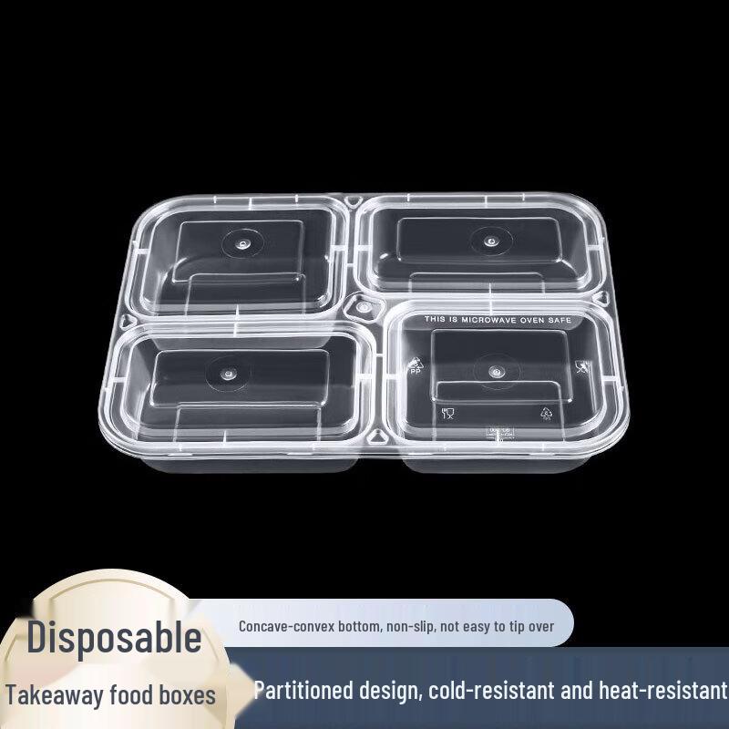 Disposable Partitioned Bento Lunch Box