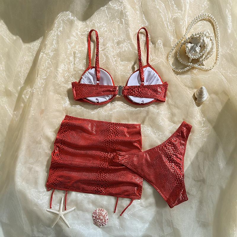 Trojúhelníkový bikiny s šněrováním na zádech, bez zad, plavky, plavky se stahovací šňůrkou, dámské, retro, třpytivá síťovaná sukně, plavky, dovolená, letní oblečení