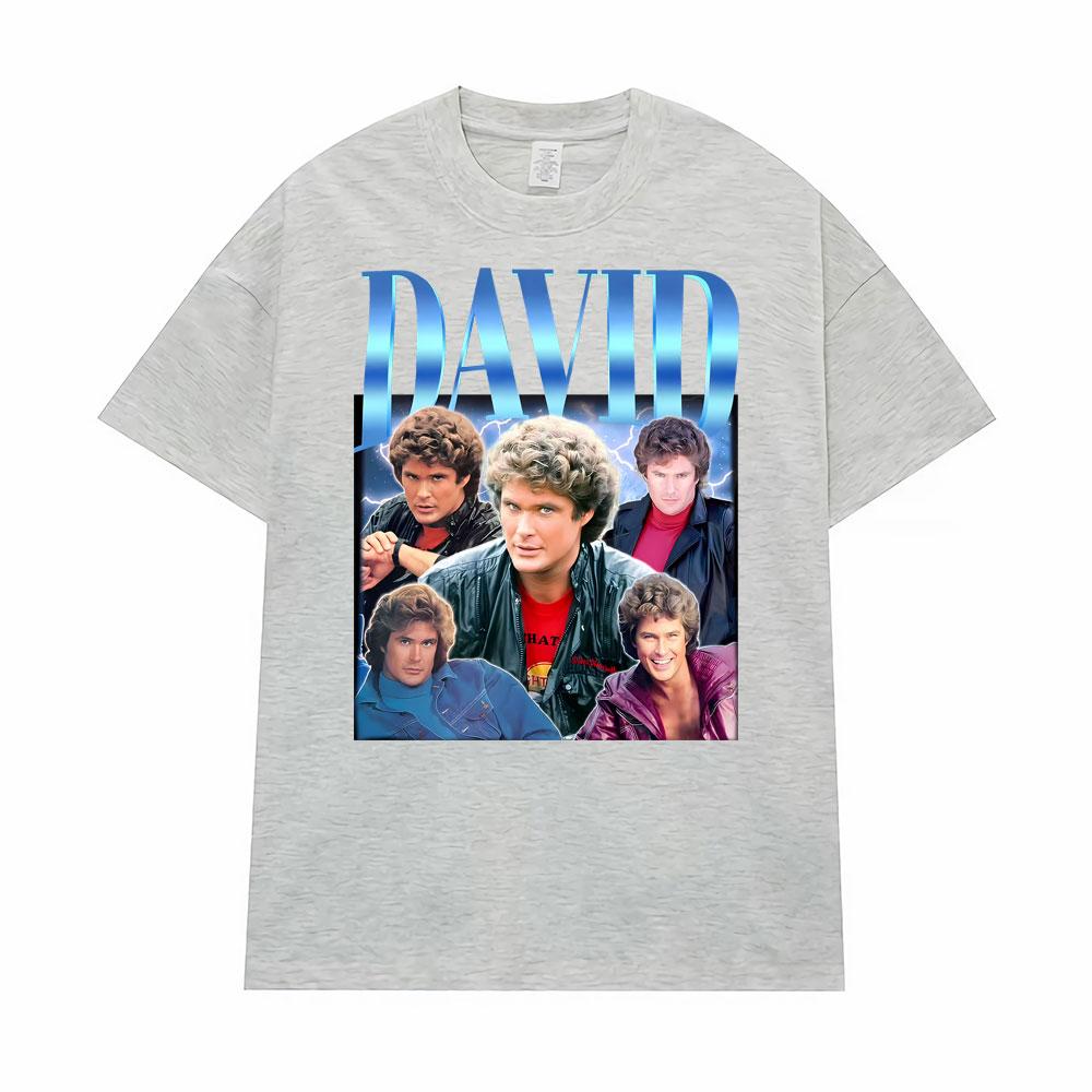 David Hasselhoff Homage Retro Graphic T Shirt Unisexs Clothing Harajuku Gothic Oversized T Shirts Summer Tops High Quality Tshirt