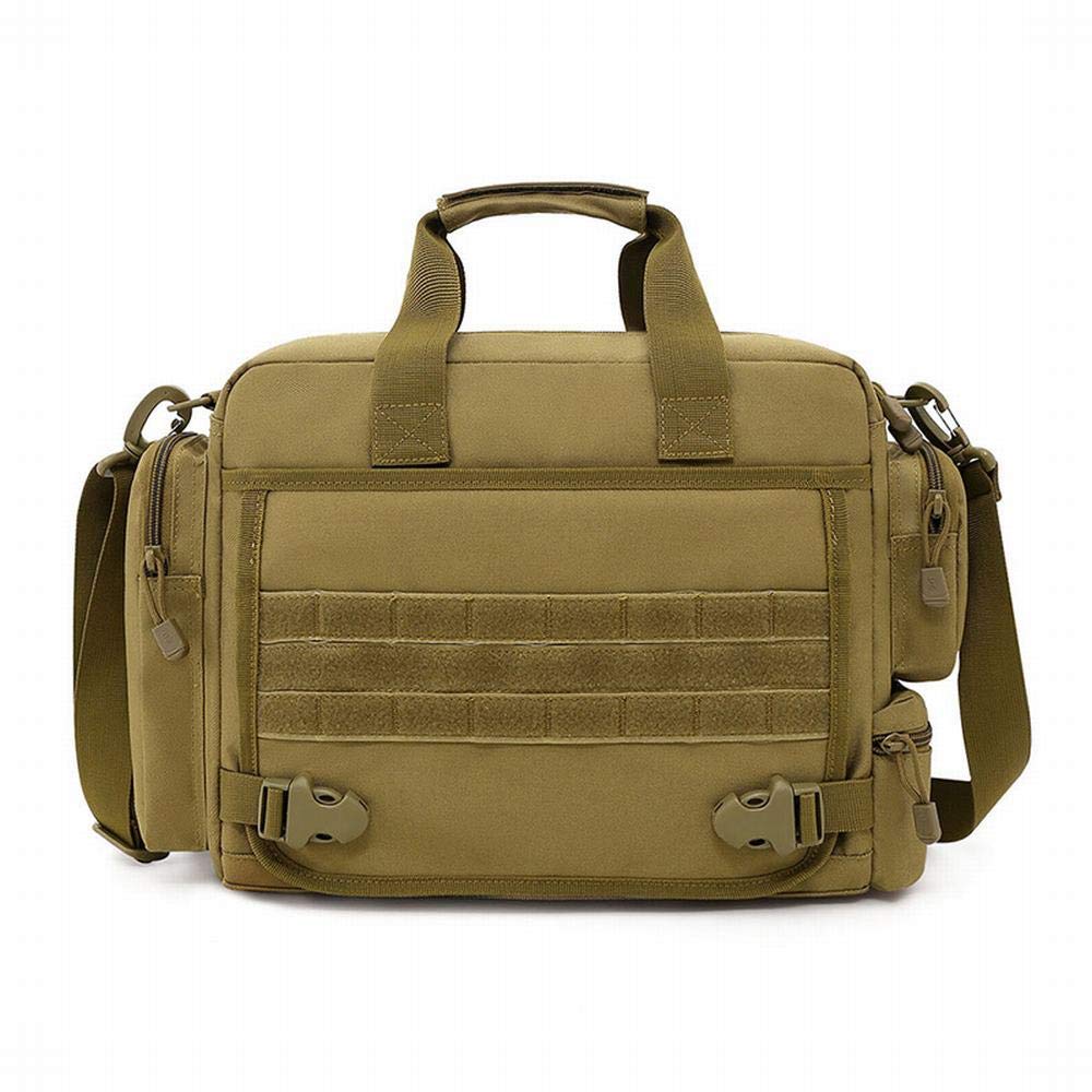 PHOENIX IKKI Shoulder Business and PC with Multiple Large Fits A4 Size and Camouflage and Molle Compatible Bag, Bag, Bag, Brown, Pockets, Capacity,