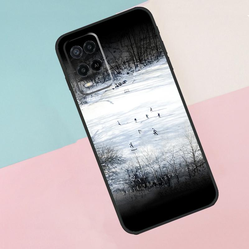 Ice Hockey Sport For Oppo A17 A77 A60 A74 A94 A54 A18 A38 A58 A78 A98 A40 A80 A16 A76 A96 A15 A57S Phone Case