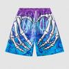 Shorts de Corrida com Cintura Elástica Calções de Banho Board Shorts Novos de Verão Calções de Praia com Estampa 3D de Mão Calções Y2k para Homem
