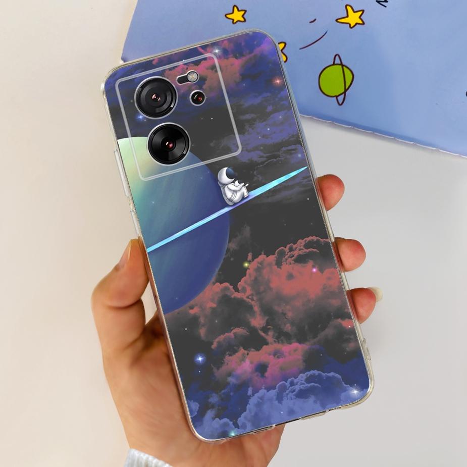 For Xiaomi 13T Pro Case Luxury Painted Back Cover Clear Silicone Phone Case For Xiaomi Mi 13T Pro 13TPro Soft Fundas 6.67'' Bags