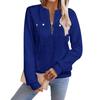 Women's Fashion Long Sleeve Solid Color Casual Collar Zipper Long Sleeve Sweatshirt