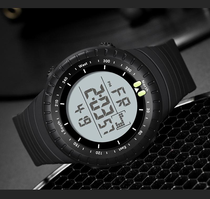 Sanda Cold Light Large Screen Waterproof Digital Sports Watch
