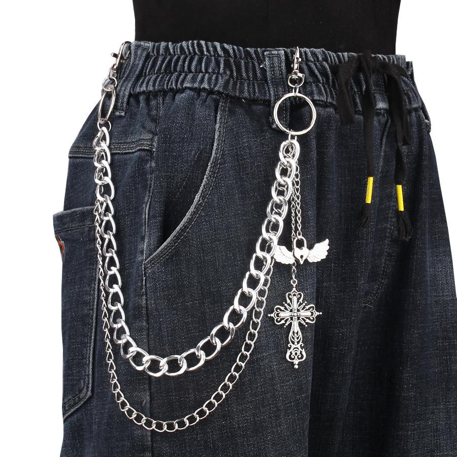 Metal Cross Heart Wing Body Chain With Lobster Clasp For Unisex Adults