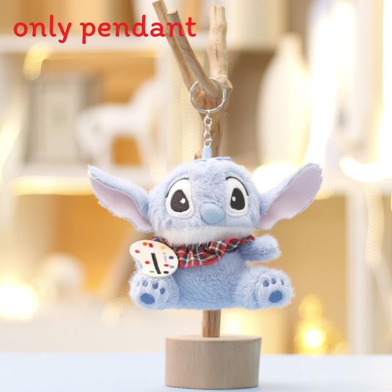 Stitch Plush Toy Keychain With Scarf And Trench Coat Design For Kids And Collectors