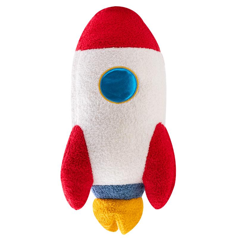 Astronaut Rocket Plush Toy & Pillow: Airplane Backrest, Baby Sleep Companion, Cloth Doll, Leg Clip Pillow.