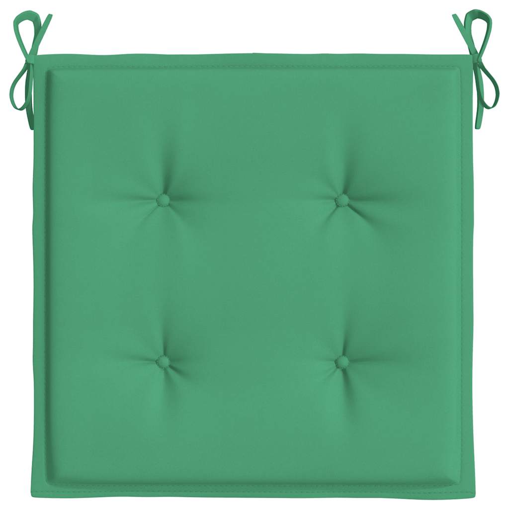 Garden Chair Cushion Set 4 Pieces Green 40x40x4 Cm Oxford Fabric
