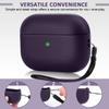 Shockproof Protective Cover for AirPods Pro 3 Compatible with AirPods Pro 3rd Generation Case Leather Texture Case with Keychain
