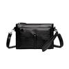 Vintage PU-Leder Mini-Tasche mit zwei Reißverschlusstaschen, Crossbody-Tasche, vielseitige Handgelenktasche für Einkäufe, den Alltag und Wochenendausflüge