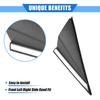 2pcs Mirror Corner Triangle mudguard Cover Compatible for Hyundai Elantra 2014 2015 2016, Durable Plastic Black Silver Tone Front Left Right Side
