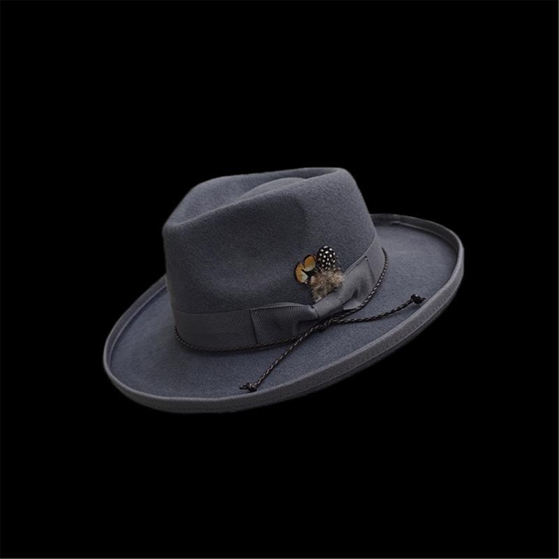 Vuxen Trilbyhatt Bekväm Fransk Stil Bandhatt Rephatt Vuxen Festival Party Festival Formell Samling Fedorahatt