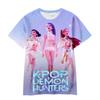 The Magic Hunter Team Short-sleeved Kpop Rumi, Mira and Zoe 3D Printed Cartoon Fashion and Youth for Children and Adults
