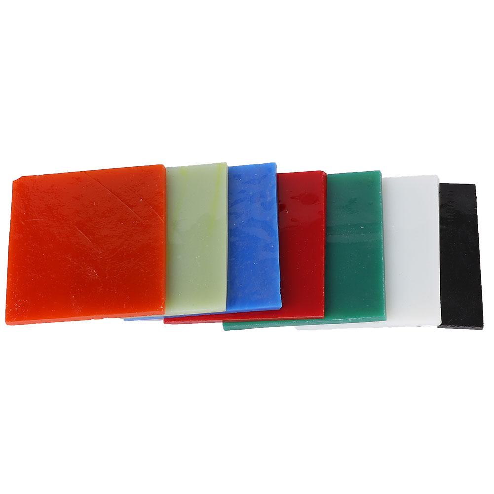 7 Pcs Creation Hand Made Decoration Tool 7 Colors Glass Sheet for Microwave Oven Decor