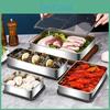 Container Refrigerator Steel Stainless Cheese Elevated Base Fridge Deli Meat Storage Box Kitchen Food Storage Container With Lid