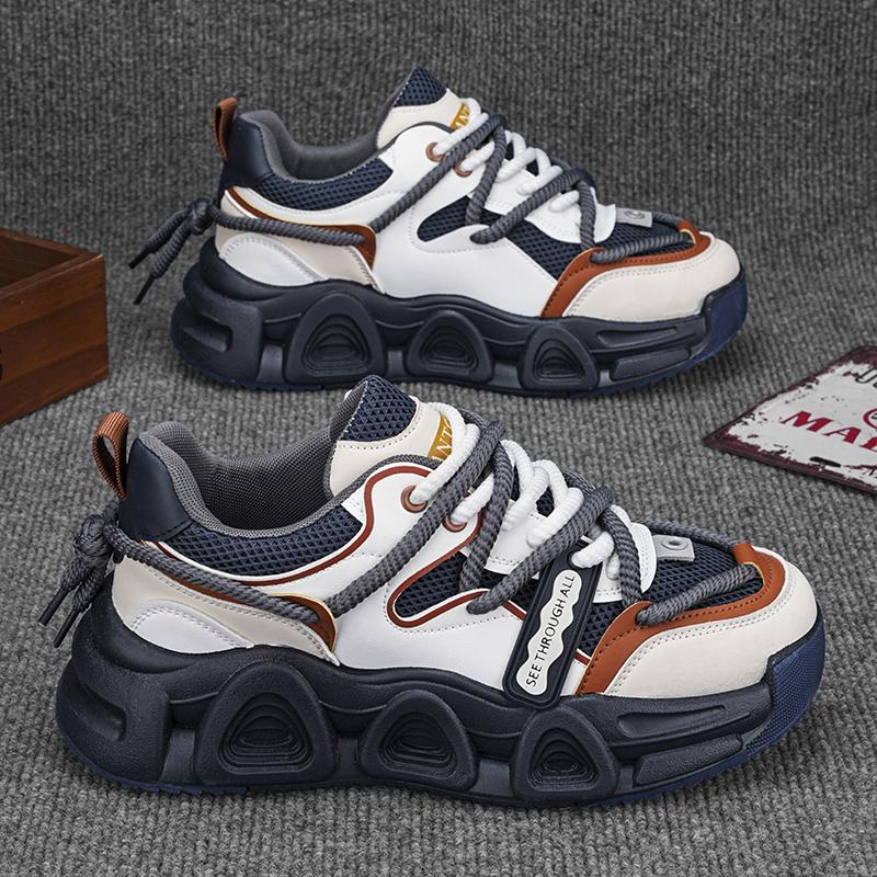 

Новые модные мужские туфли Four Seasons Low top Comfortable Shoes Breathable Casual Sneakers 39 синий/белый