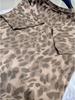Leopard Print Loose Korean Style Short Sleeve Women's Top