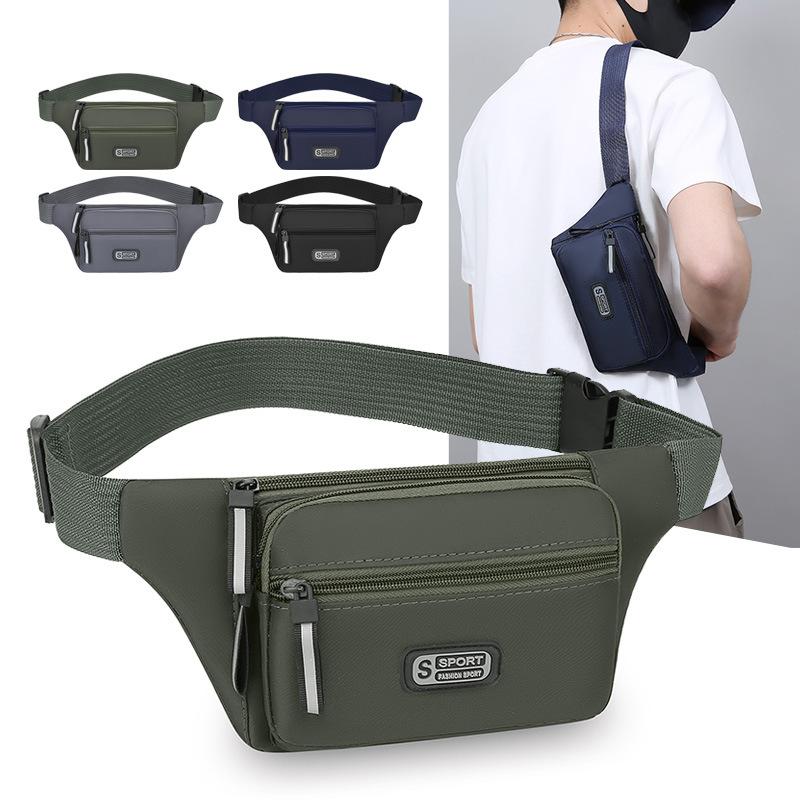 Unisex Sports Purse Portable Cashier Business Chest Bag Daily Commuting Joker Thin Shoulder Bag.