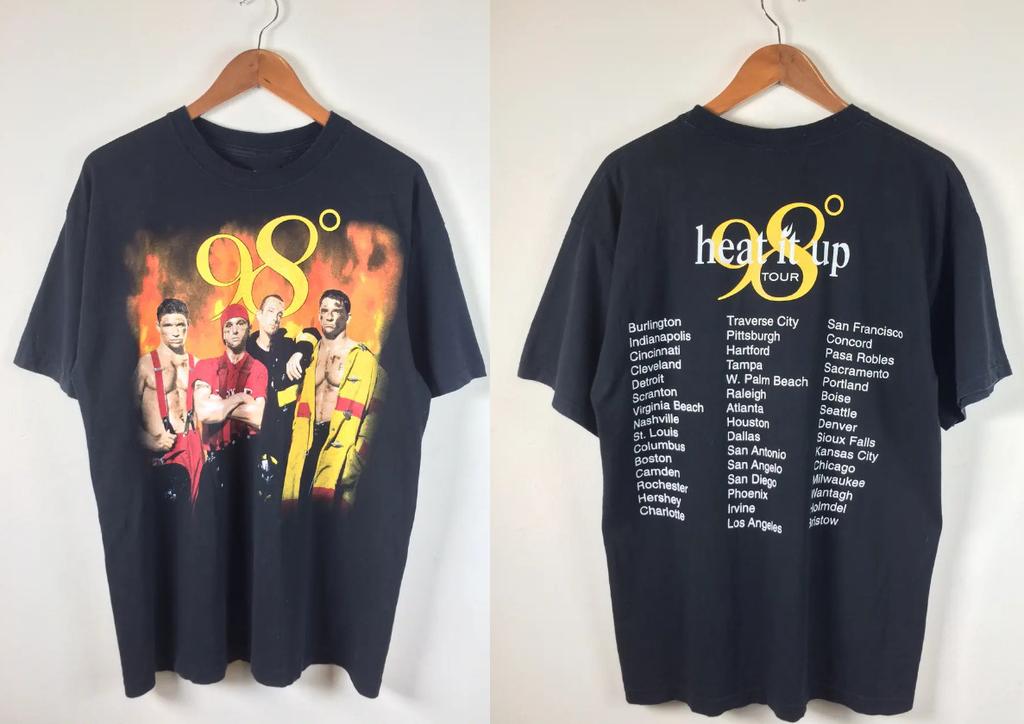 Vintage 90's 98 Degrees NSYNC Pop Group Promo Tour Tee S-5XL