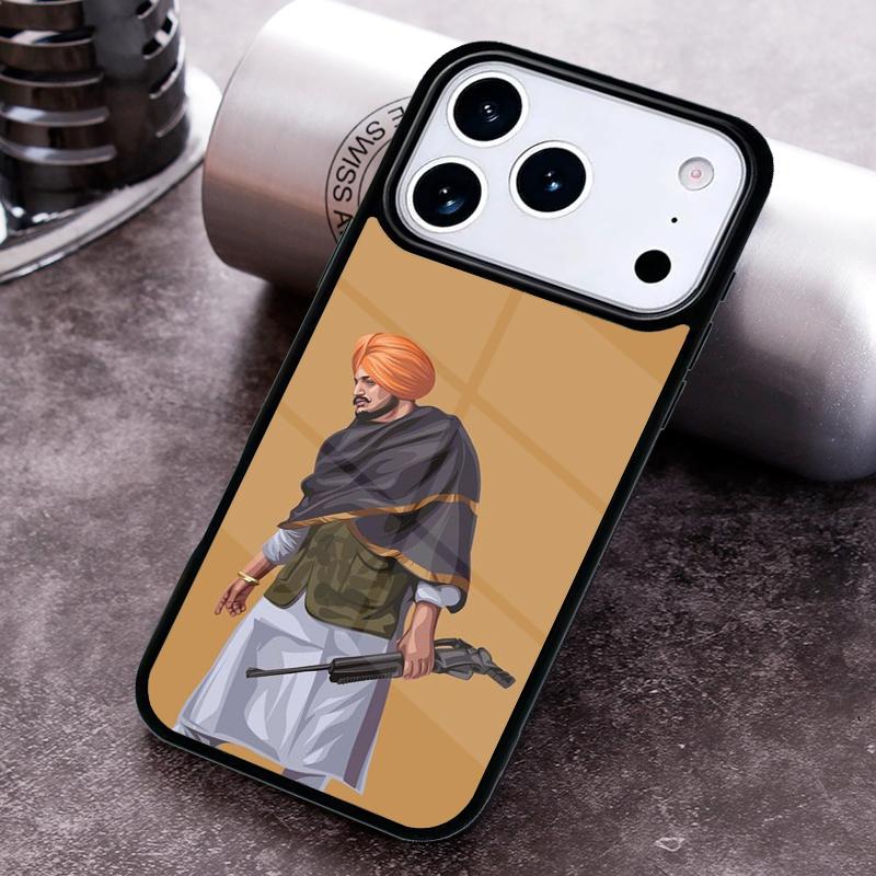 Indischer Rapper Sidhu Moose Wala Handyhülle für iPhone 17 16 15 Pro Max Air 14 13 12 11 Plus Stoßfeste Hülle