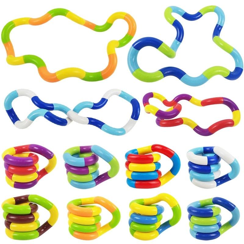 Tangle Fidget Flexible Twistable Decompression Toy Hand-Eye Coordination Training Relax Toy Anxiety Relief Heal for ADHD Autism