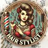 Retro Hairdresser Metal Tin Sign 8x8 Inch 2D Flat Wall Art For Barbershop Salon Cafe Farmhouse Durable Decor